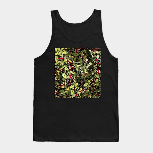 Bird Leaves Floral Nature Pattren Tank Top by Mr Bushido